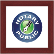 Notary+Public+Sign+with+Brown+Wooden+Frame+